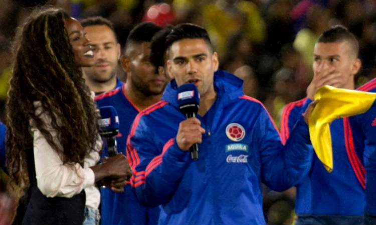 Falcao y toda Colombia celebraron el histórico triunfo de Caterine Ibargüen