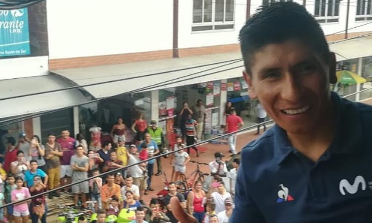Nairo Quintana inicio una travesía en bicicleta desde Boyacá a Antioquia
