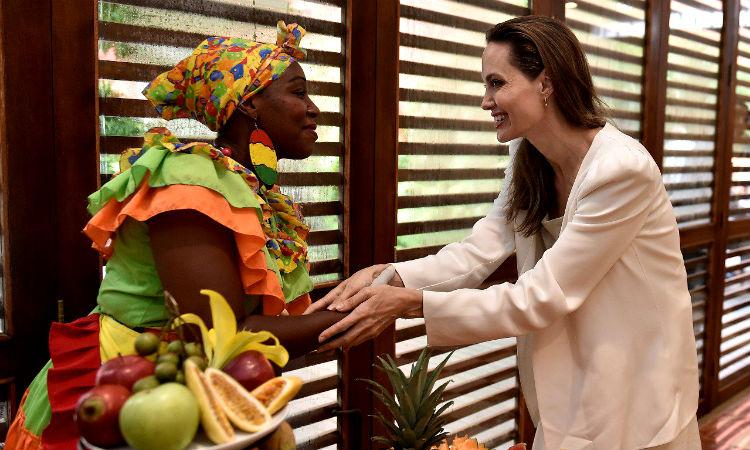 Angelina Jolie está visitando La Guajira como enviada especial de la Agencia de la ONU para los refugiados