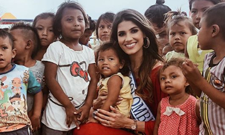 Señorita Colombia se encuentra en Estados Unidos trabajando por los niños Wayuu