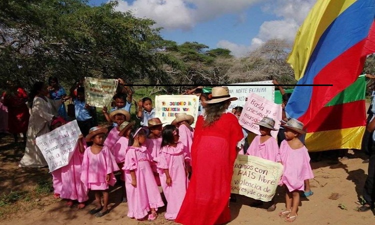 Niños de la Alta Guajira reclaman sus derechos en el paro nacional ¡Pacíficamente y unidos por una causa!