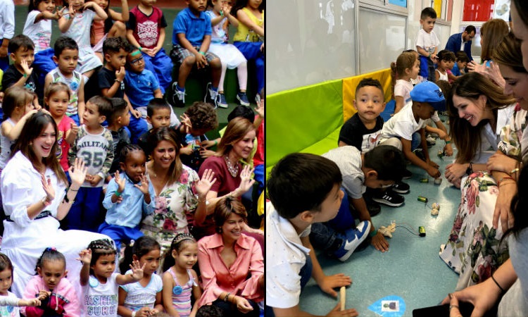 Niños colombianos de jardines infantiles aprenden sobre ciencias robóticas