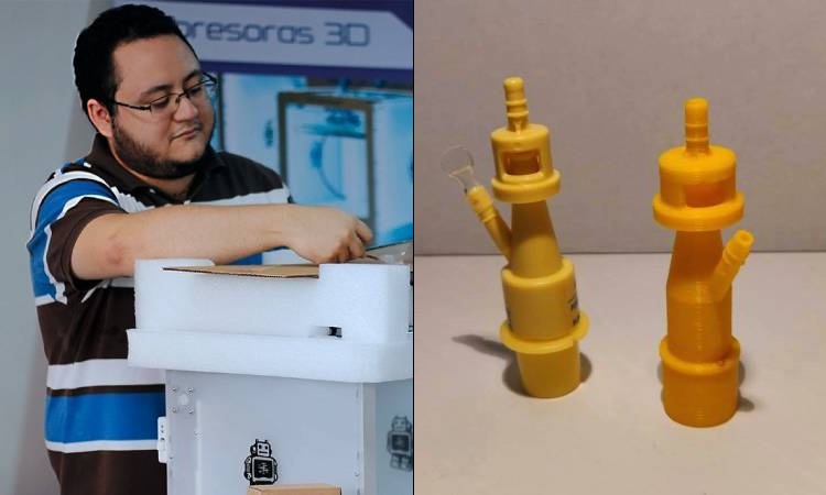 Colombianos crean dispositivos en 3D para luchar contra el CONVID-19 y los donarán