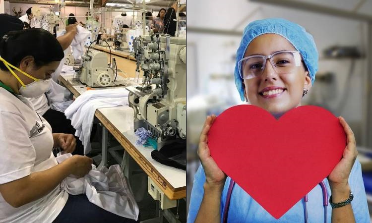 Empresas colombianas del sector textil fabrican dotaciones médicas e impulsan el empleo