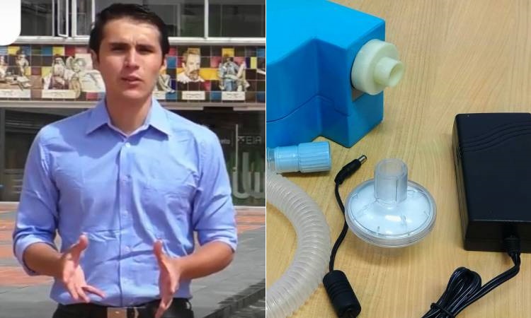 El colombiano que creó un dispositivo para personas con enfermedades respiratorias