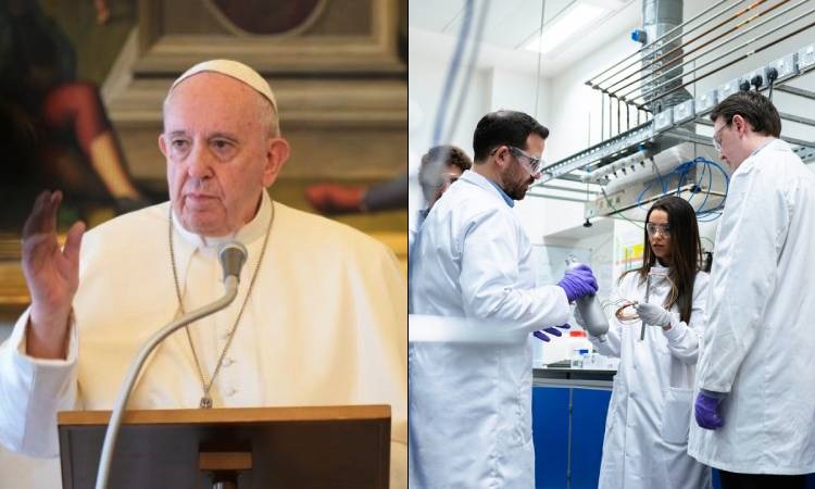 Papa Francisco pide unir capacidades científicas para curar pacientes con coronavirus