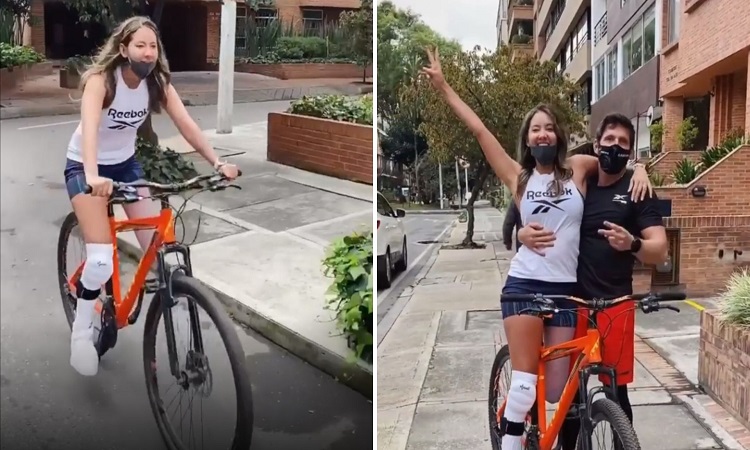 Daniella Álvarez conmueve a todos montando bicicleta ¡Hasta Mariana Pajón se emocionó!