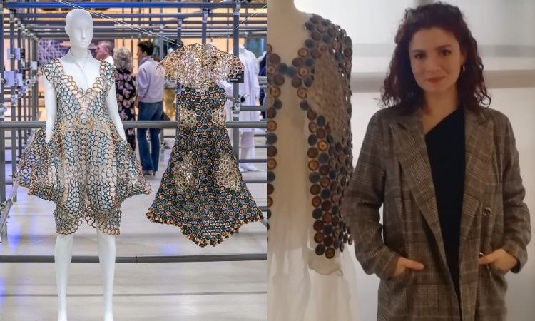 Colombiana genera diseños de vestidos con cápsulas de café y tiene éxito internacional