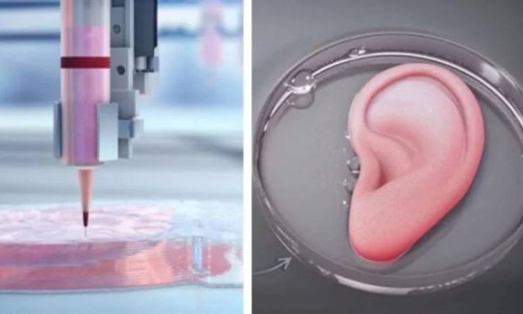 Implantan primera oreja impresa en 3D a partir de células humanas