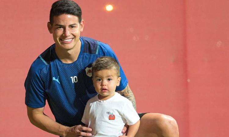 Así le fue a James Rodríguez conociendo a su sobrino ¿Es un buen tío?