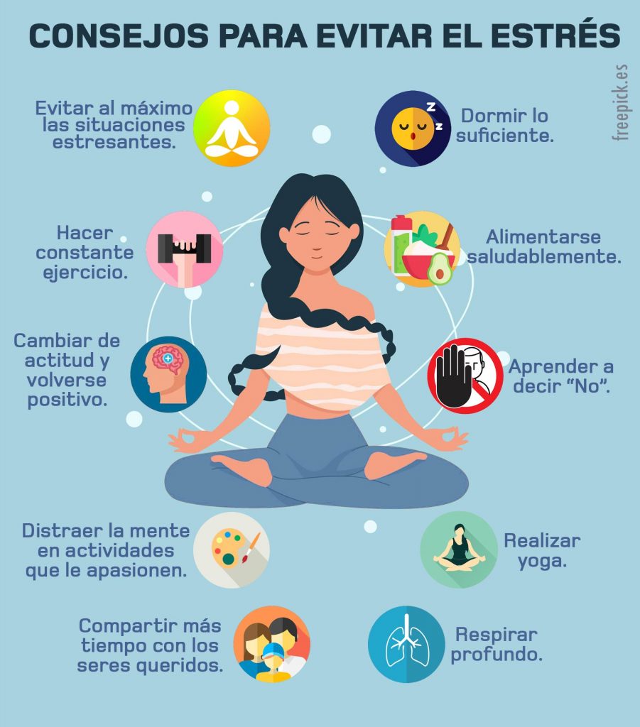 Infografía consejos para evitar el estrés La Nota Positiva