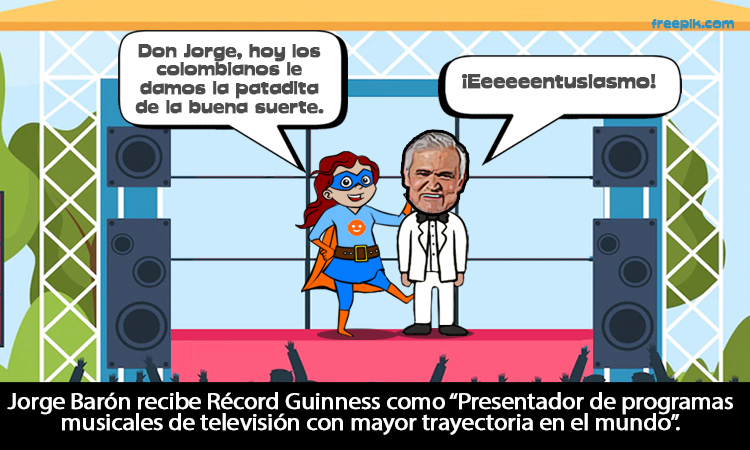 Jorge Barón recibe Récord Guinness ¡Entusiasmo!