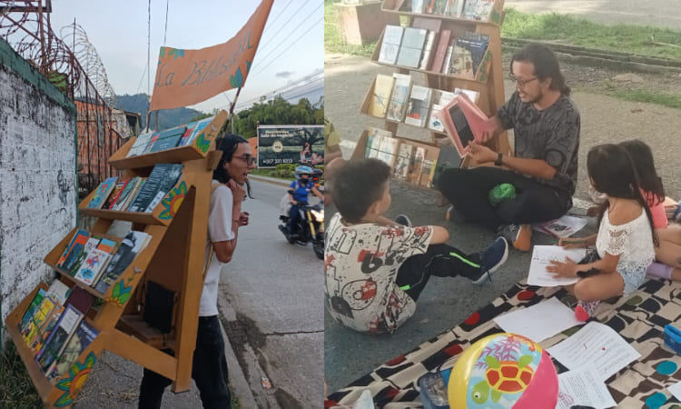 Así es la biblioteca itinerante que recorre calles en Colombia, inspirada en los silleteros