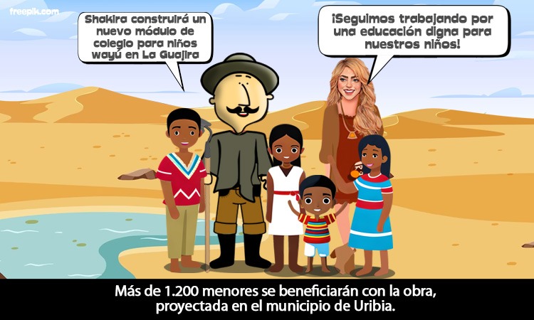 Shakira anunció nuevo módulo de colegio en La Guajira