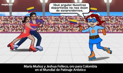 ¡Orgullo! Colombianos ganan medalla de oro en el Mundial de Patinaje Artístico