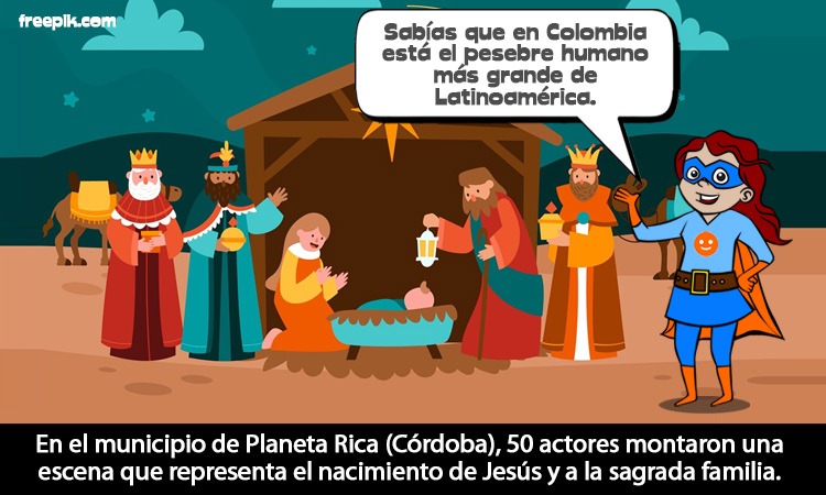 Sabías que en Colombia está el pesebre humano más grande de Latinoamérica