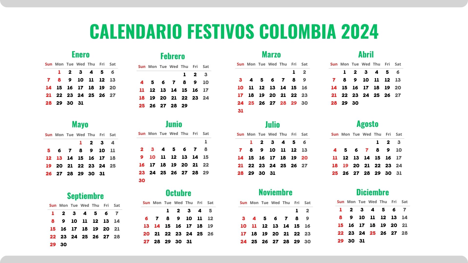 ¡Planifica tus escapadas en el 2024 con el calendario de festivos en