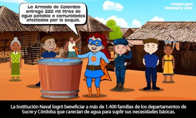 La Armada de Colombia llevó 220 mil litros de agua potable a comunidades vulnerables