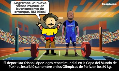 Yeison López, el pesista que logró récord mundial y cupo a los Juegos Olímpicos