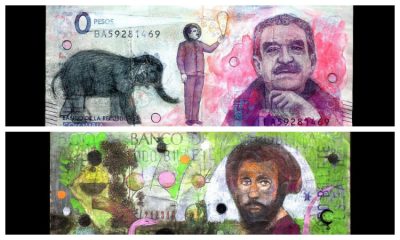 Transformar billetes falsos en arte, la innovadora forma de ganar dinero