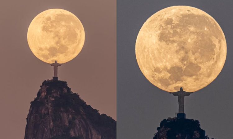 Luna y Cristo redentor